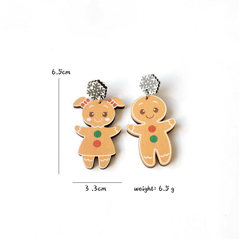 Santa Claus Snowman Elk Goblin Elf Earrings