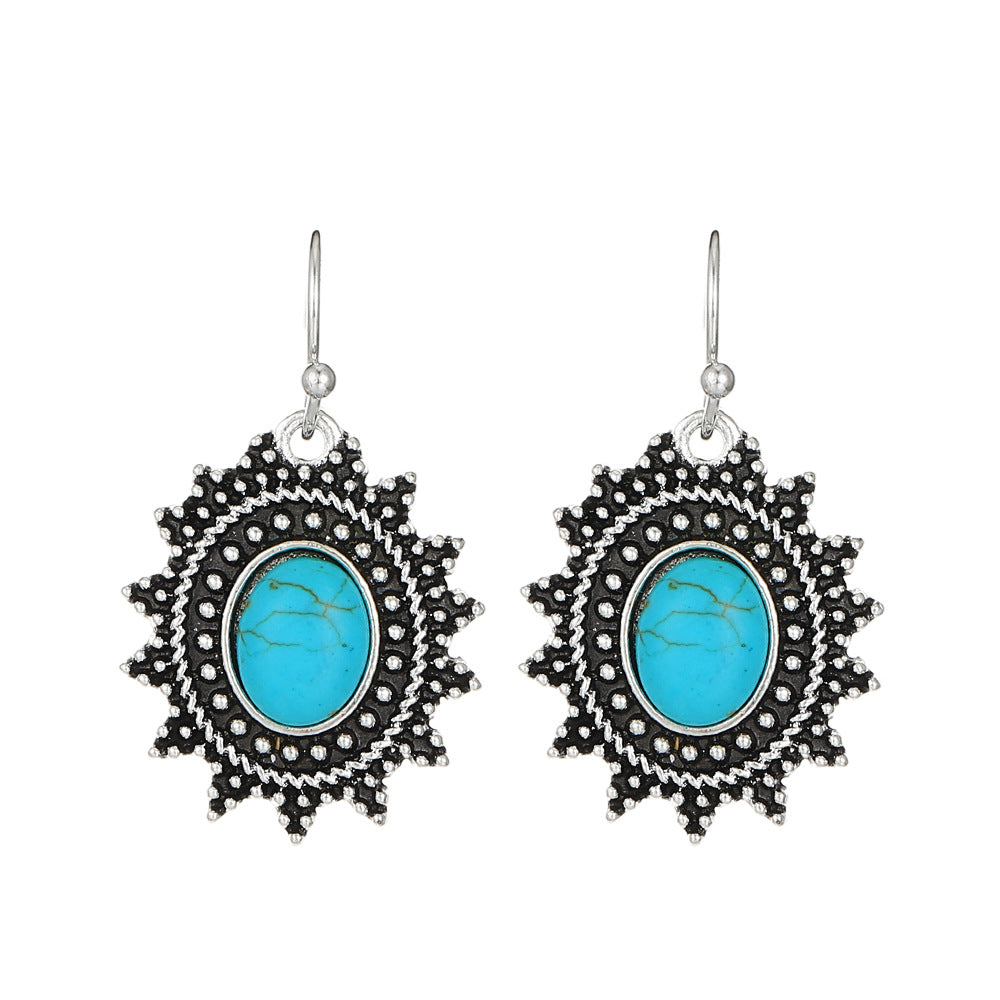 Water Drop Creative Topaz Colorful Gemstone Earrings