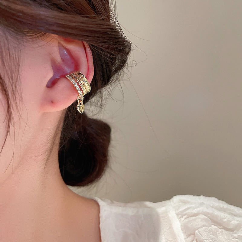 Tassel Ear Clip Vintage Court Style Rings