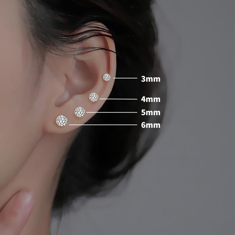 Durable Sier Design Senior Small Exquisite Stud Earrings