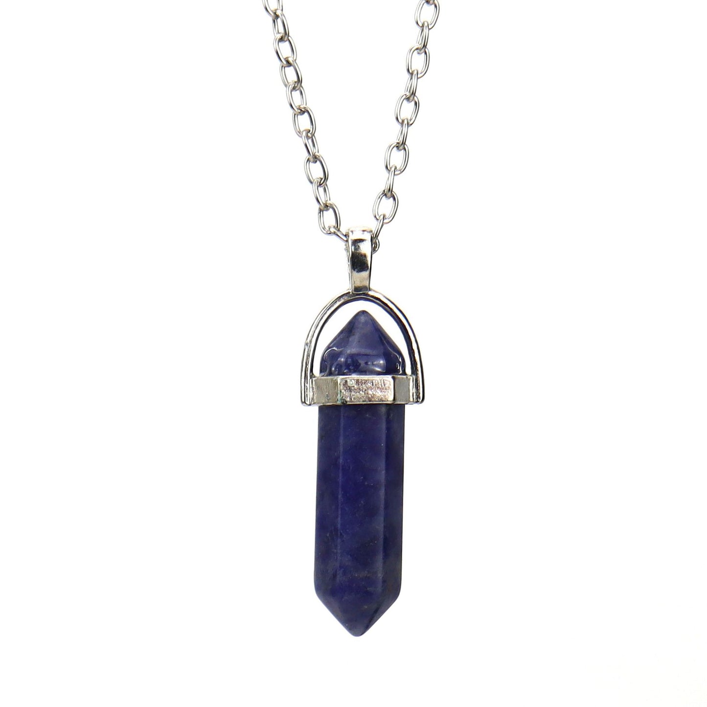 Agate Synthetic Crystal Hexagon Prism Soul Pendants