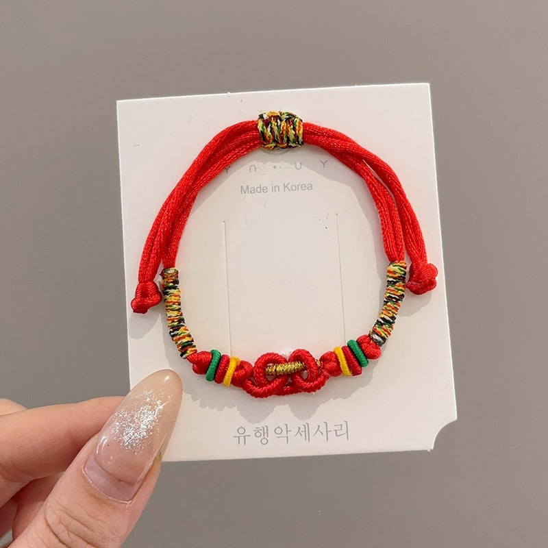 Women's & Men's Colorful Braided Rope Thread Design Simple Bracelet