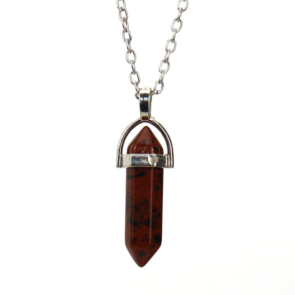 Agate Synthetic Crystal Hexagon Prism Soul Pendants
