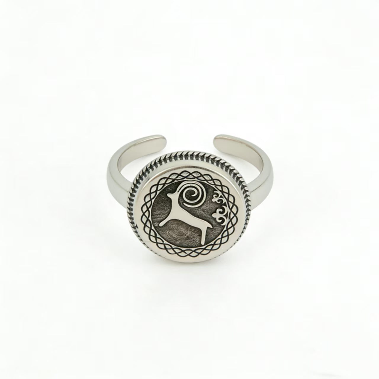 Kazakh Element Open Ethnic Style Simple Niche Index Ring