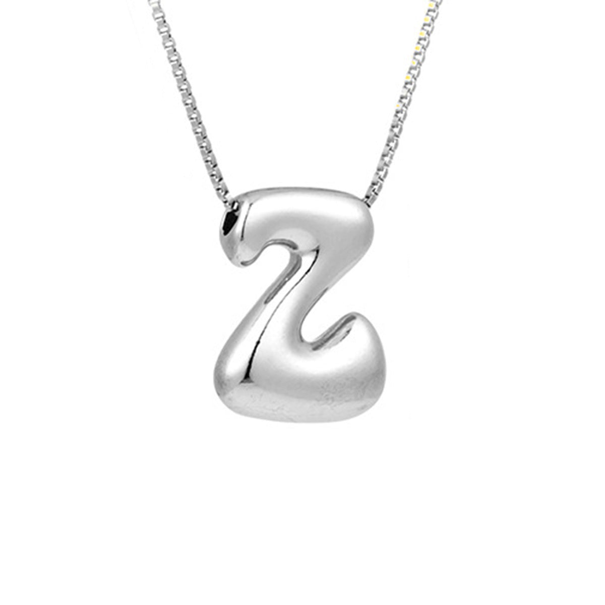 Letter Hip Hop Sier Chubby Clavicle Pendants