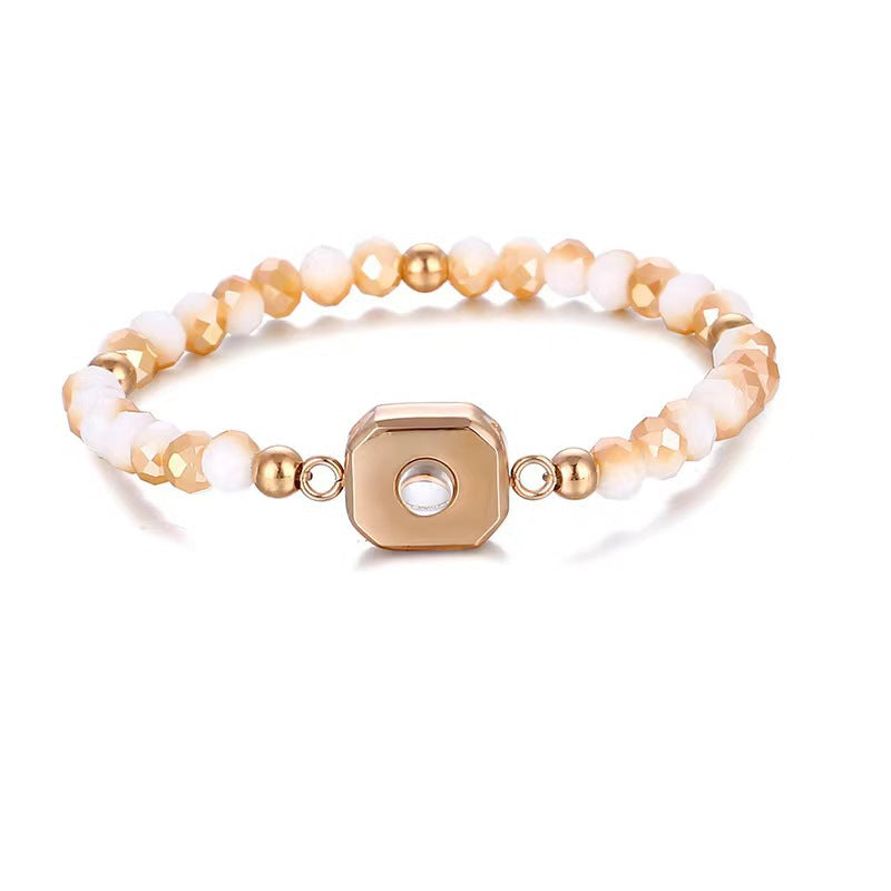 Simple Handmade Beaded Projection Language Hd Color Bracelet