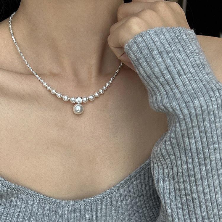 Women's With Broken Sier Exquisite Small Beads For Necklace