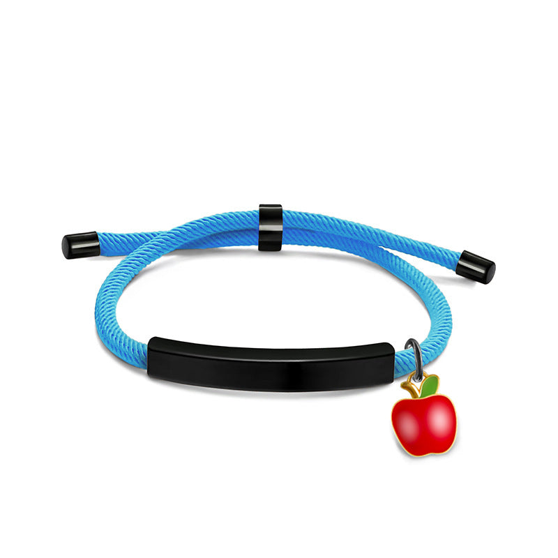 Material Red Apple Accessories Gift Lettering Bracelets