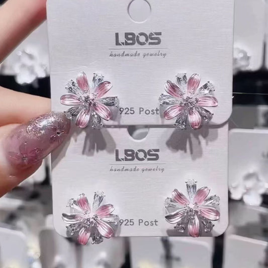 Women's Diamond Flower For Mori High-grade Simple Light Rings