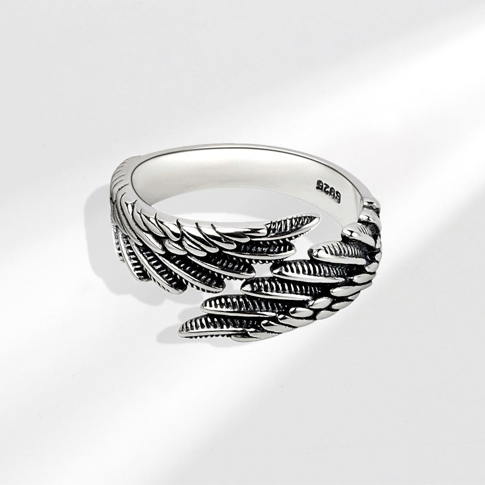 Angels Demons Wings Couple Personalized Opening Ring