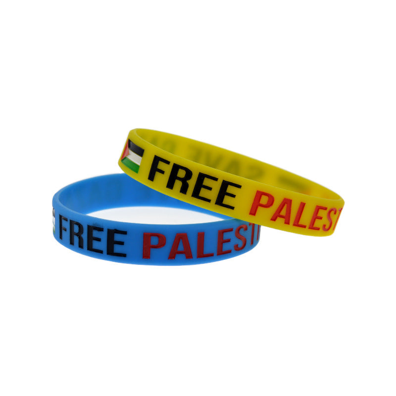 Palestinian Inspirational Hand Strap Silicone Sports Bracelet
