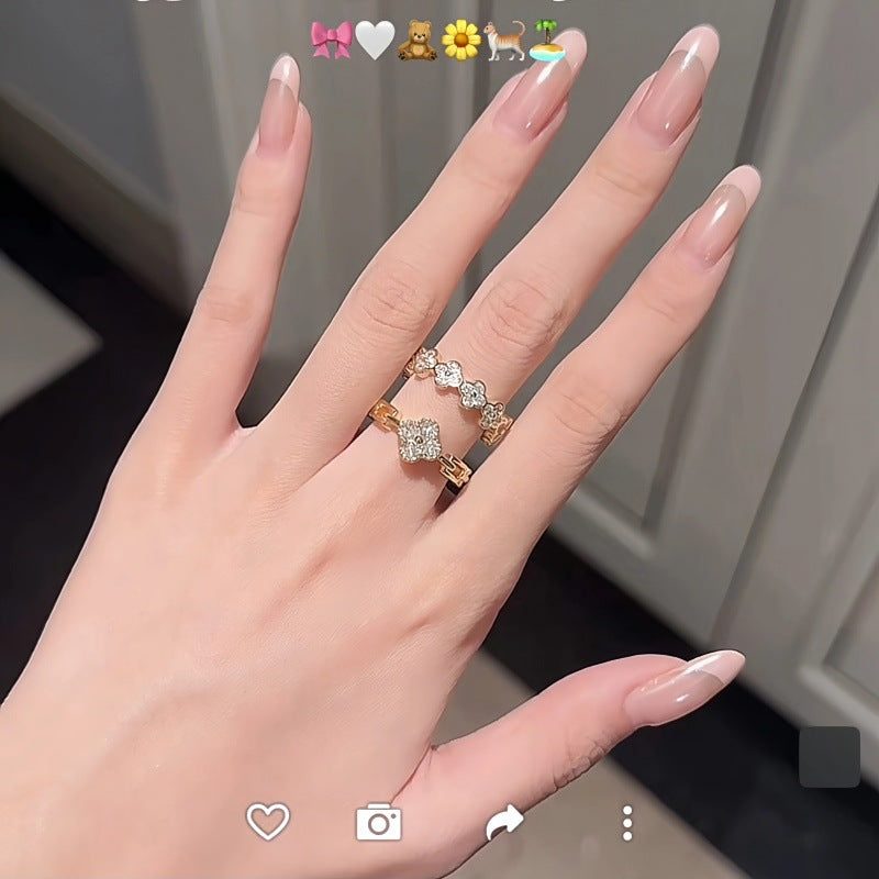 Women's Open Light Luxury Minority High-grade Stylish Index Finger Super Beautiful Ring