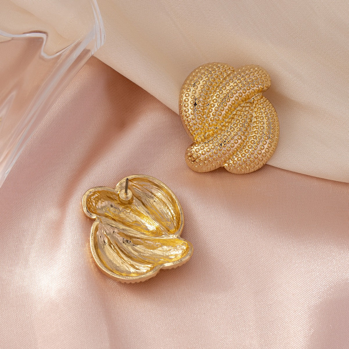 Women's Burlap Texture Creative Design Ear Fashion Trendy Banquet Simple Earrings