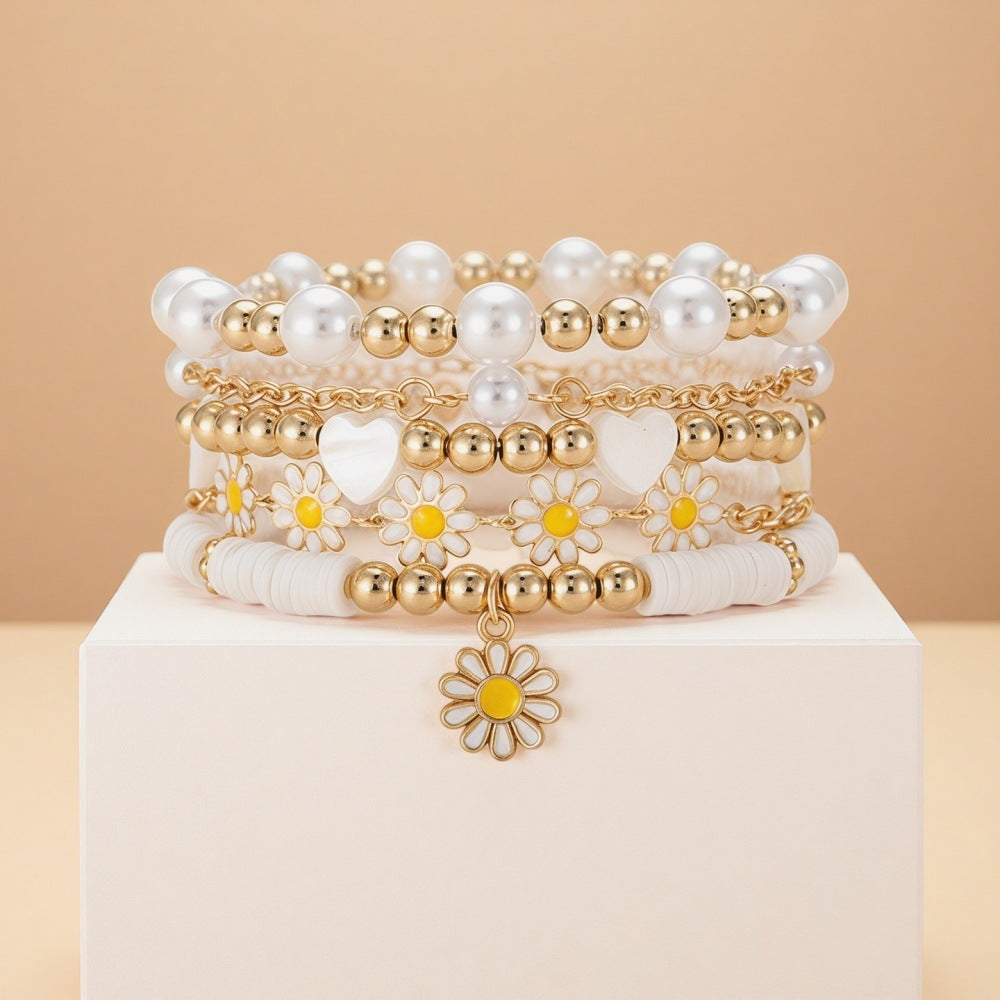 Women's Summer Sweet Refreshing Daisy Simple Flower Bracelet