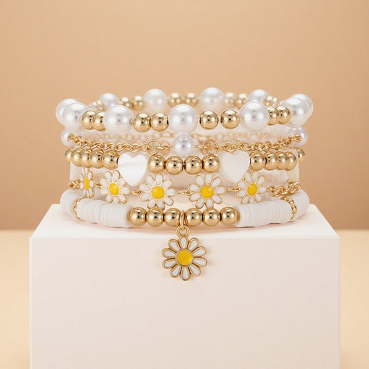 Women's Summer Sweet Refreshing Daisy Simple Flower Bracelet