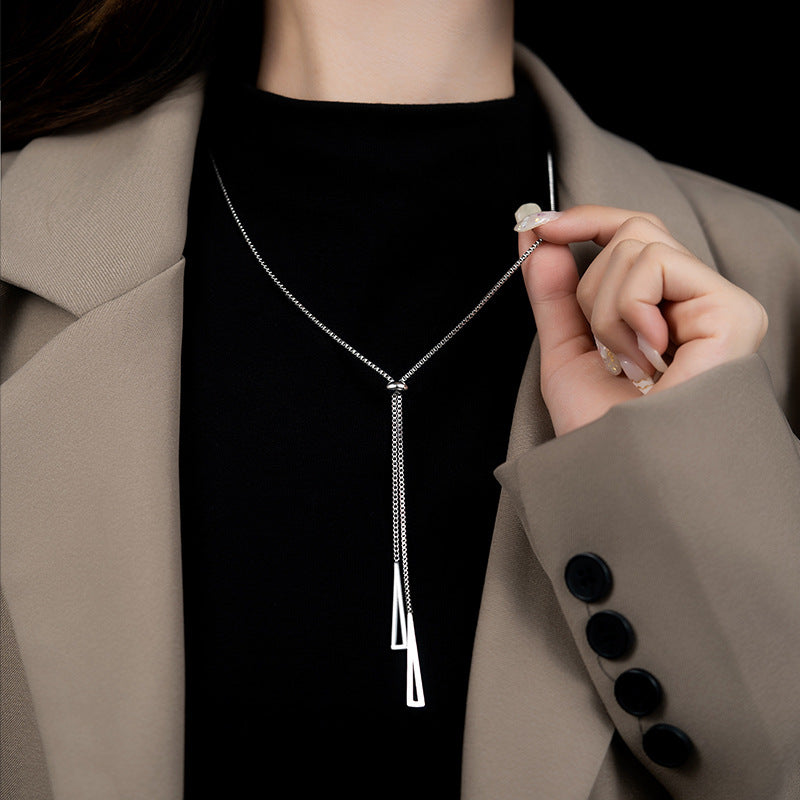 Women's & Men's Steel And Long Tassel Accessories Sweater Necklaces