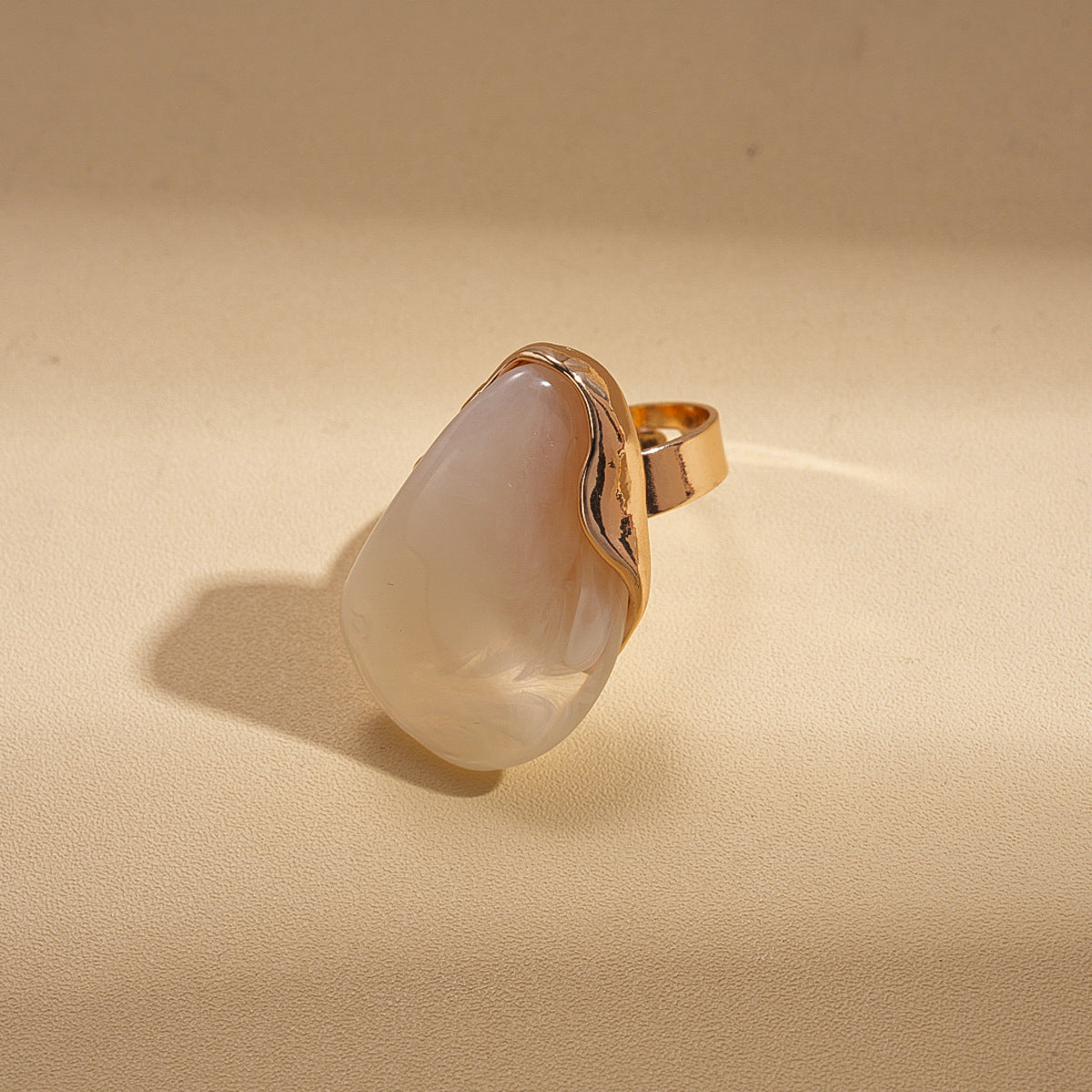 Rose Flower Love Pearl Light Luxury High Sense Ring