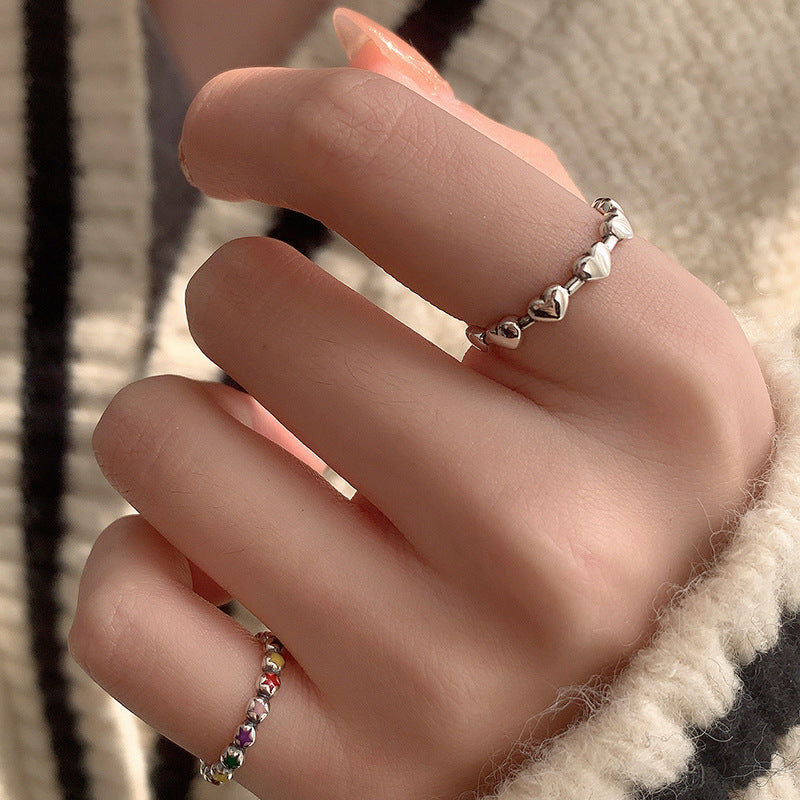 Female Light Luxury Minority Design Sense Simple Compact Opening Adjustable Ring