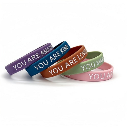 Women's & Men's Inspirational English Silicone Trendy Wrist Strap Bracelet