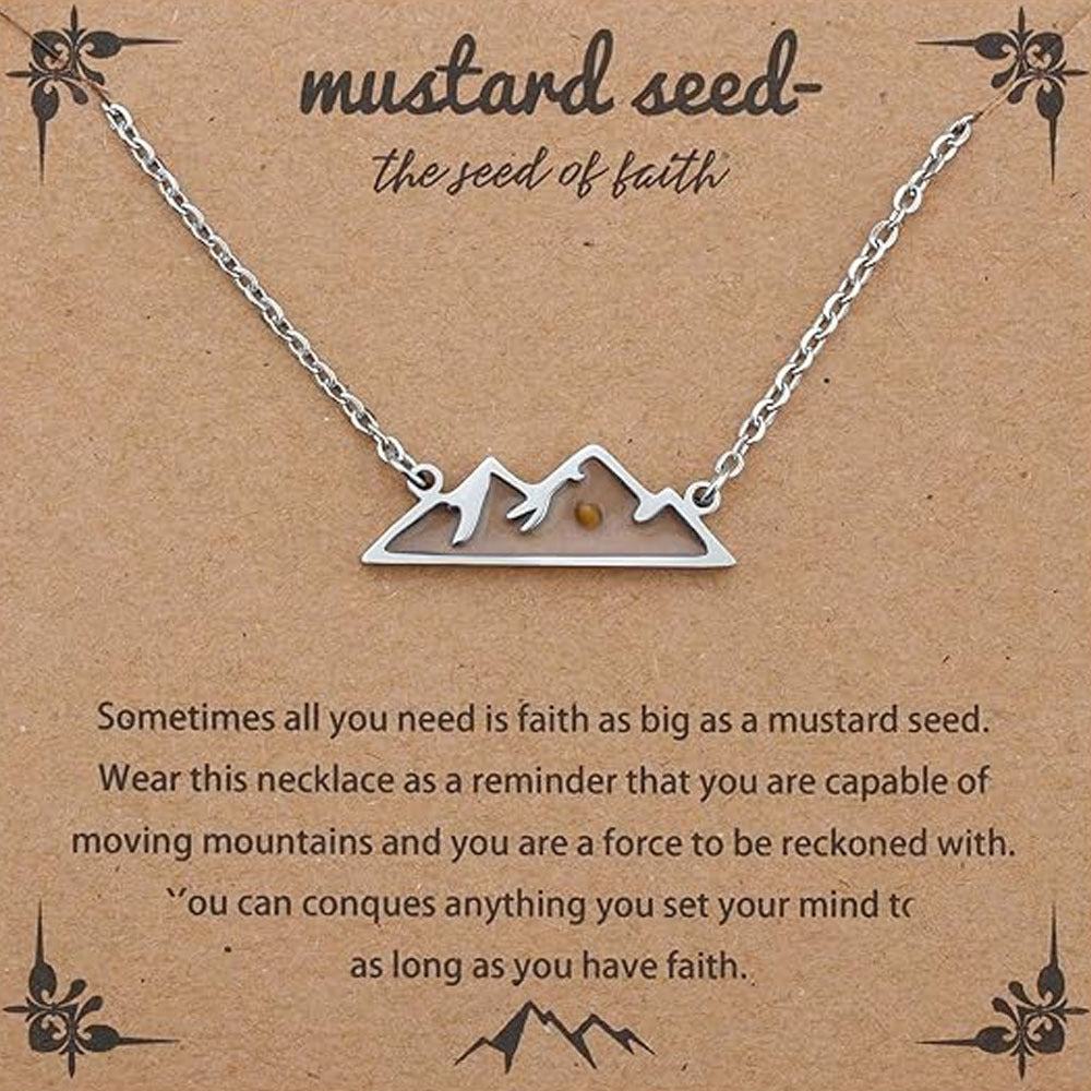 Women's & Men's Cabbage Seed Oval Stainless Steel Couple Necklaces