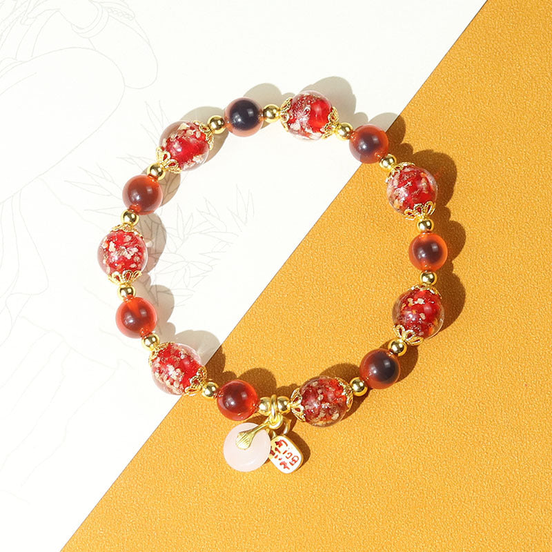 Women's Agate High-grade Natural Fragrant Gray Glaze Scenic Spot Live Bracelets
