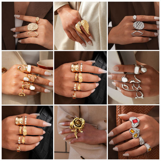 Rose Flower Love Pearl Light Luxury High Sense Ring