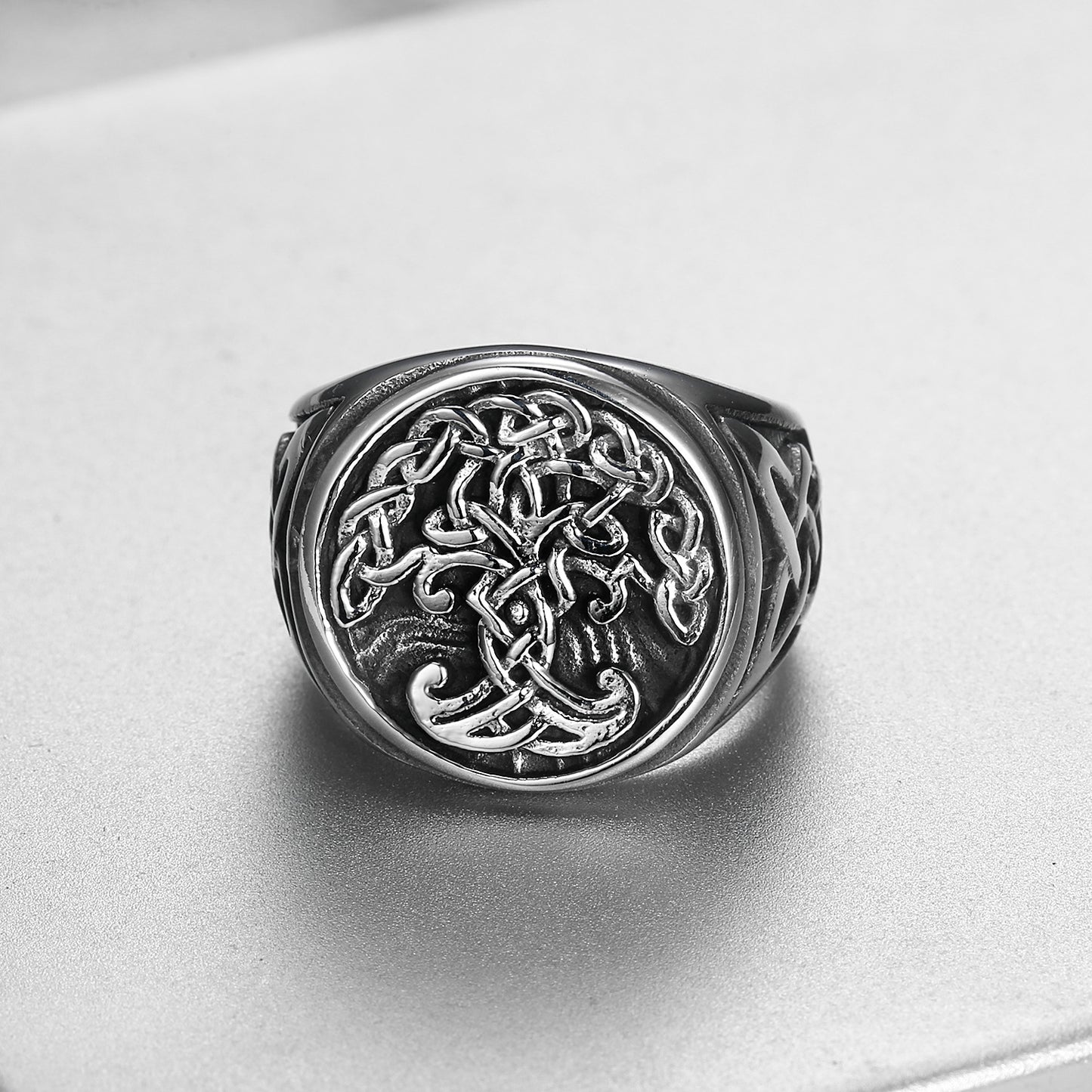 Tree Of Life Titanium Steel Material Rings