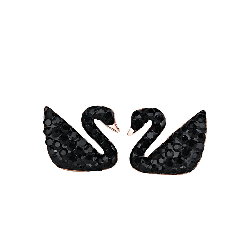 Women's Swan Inlaid Crystal Zircon Clavicle Chain Necklaces