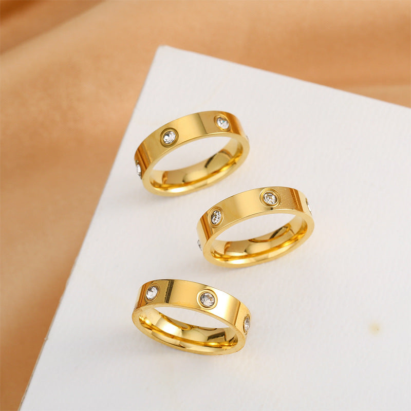 Style Classic Titanium Steel Female Fashion Personality Rings