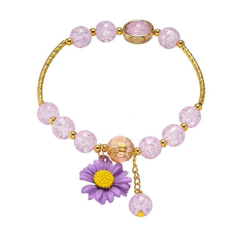 Women's Little Daisy Hot Flower Crystal High Bracelets