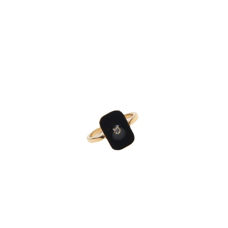 Fashion Square Black Face Female Cold Style Trendy Titanium Steel Bracelet