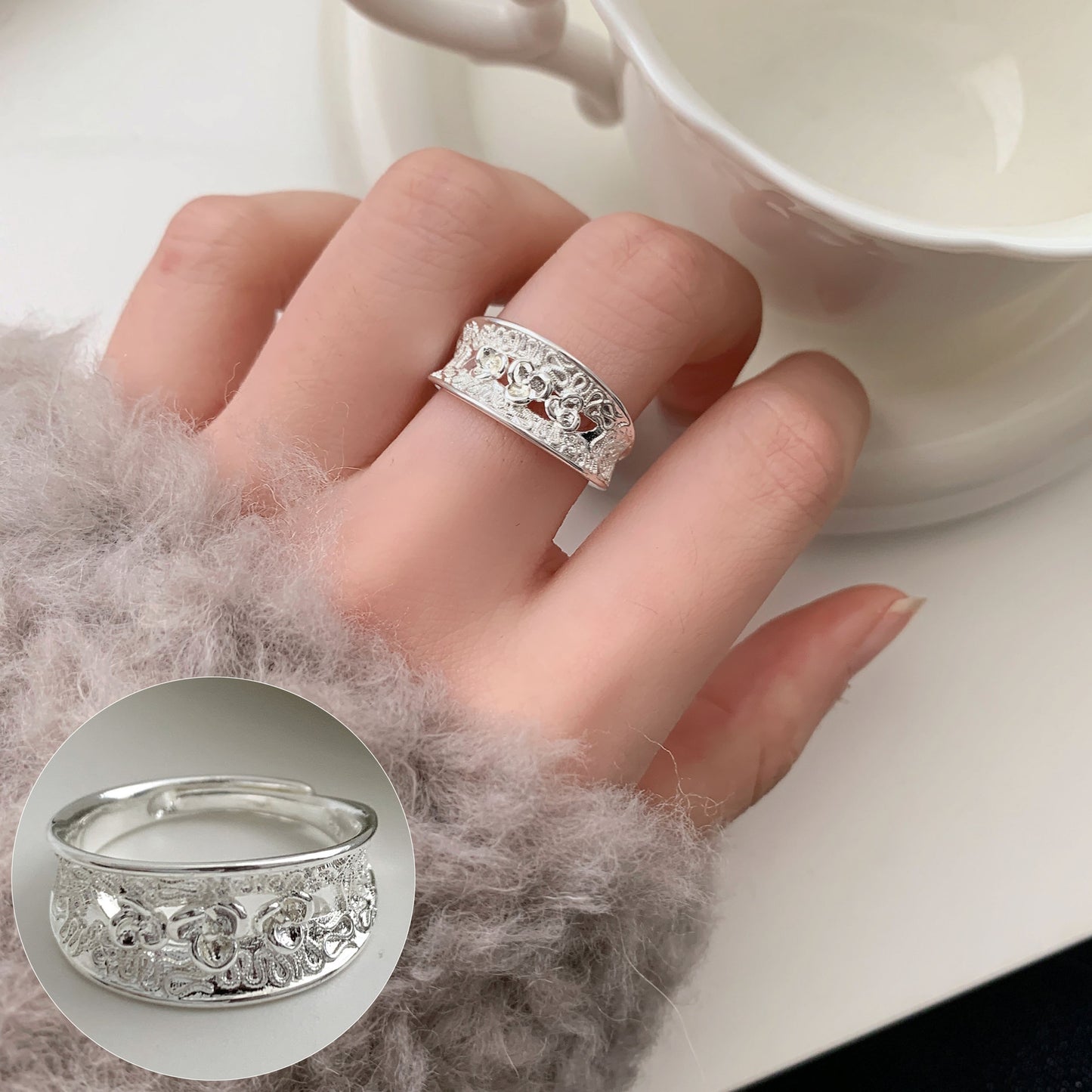 Women's Geometric Fashion Twisted Open-end Personality Hip Rings
