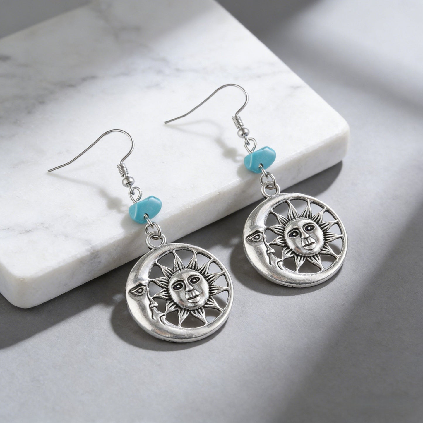 Women's Multiple Options Bohemian Ethnic Turquoise Eardrops Combination Earrings