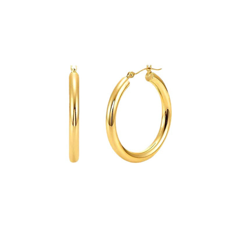Stainless Steel Female Niche Fashion Hollow Simple Earrings