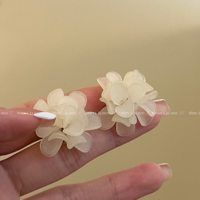 Women's Seaside Holiday Fairy Acrylic Flower Niche Design Earrings