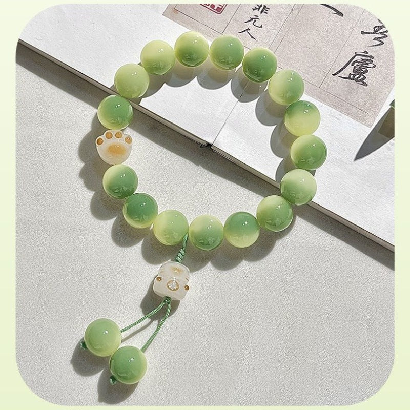 Little Lime Cat Green Cat's Paw Bracelet