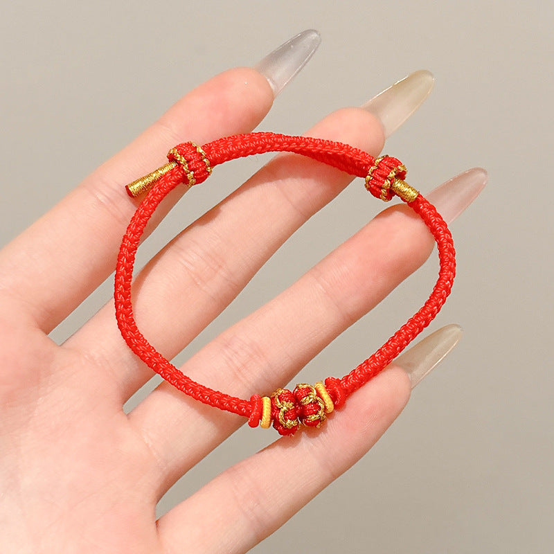 Small Gift Tassel Adjustable Red Rope Dragon Boat Festival Bracelet