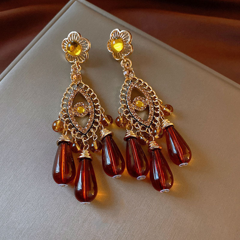 Zircon Butterfly Water Drop Ear Female Rings