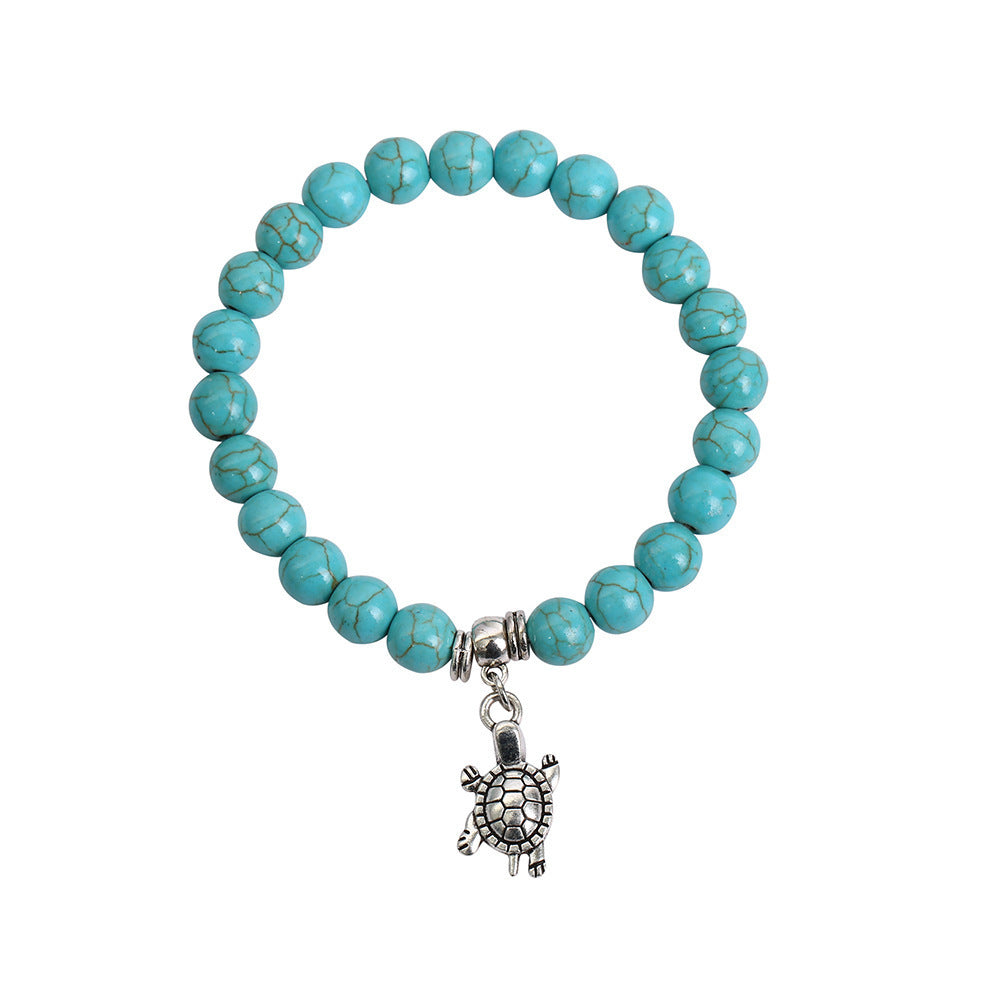 Classy Turquoise Beach Turtle String Beads Bracelets