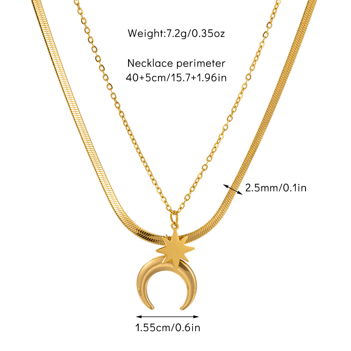 Women's Trendy Unique Titanium Chain Fashion Style Geometric Necklaces