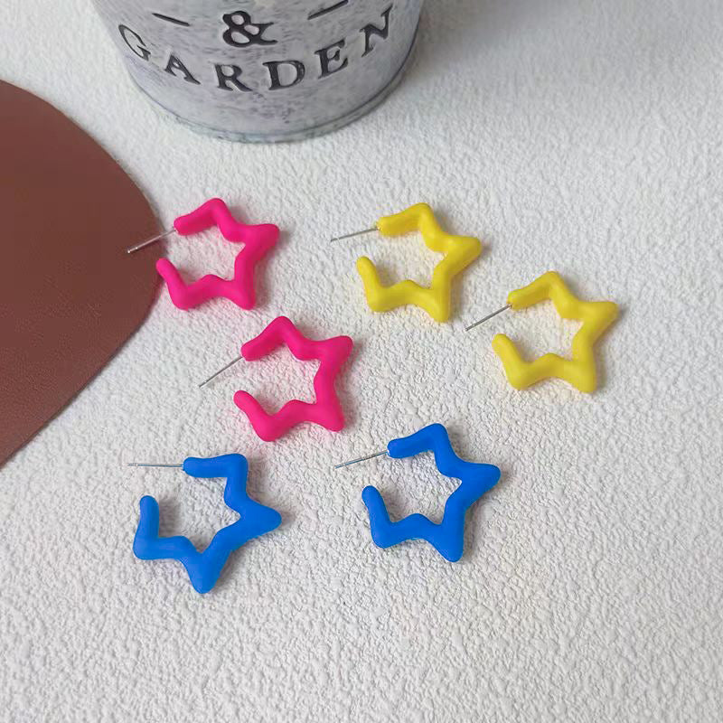 Pentagram Dopamine Design Sense Ear Fresh Rings