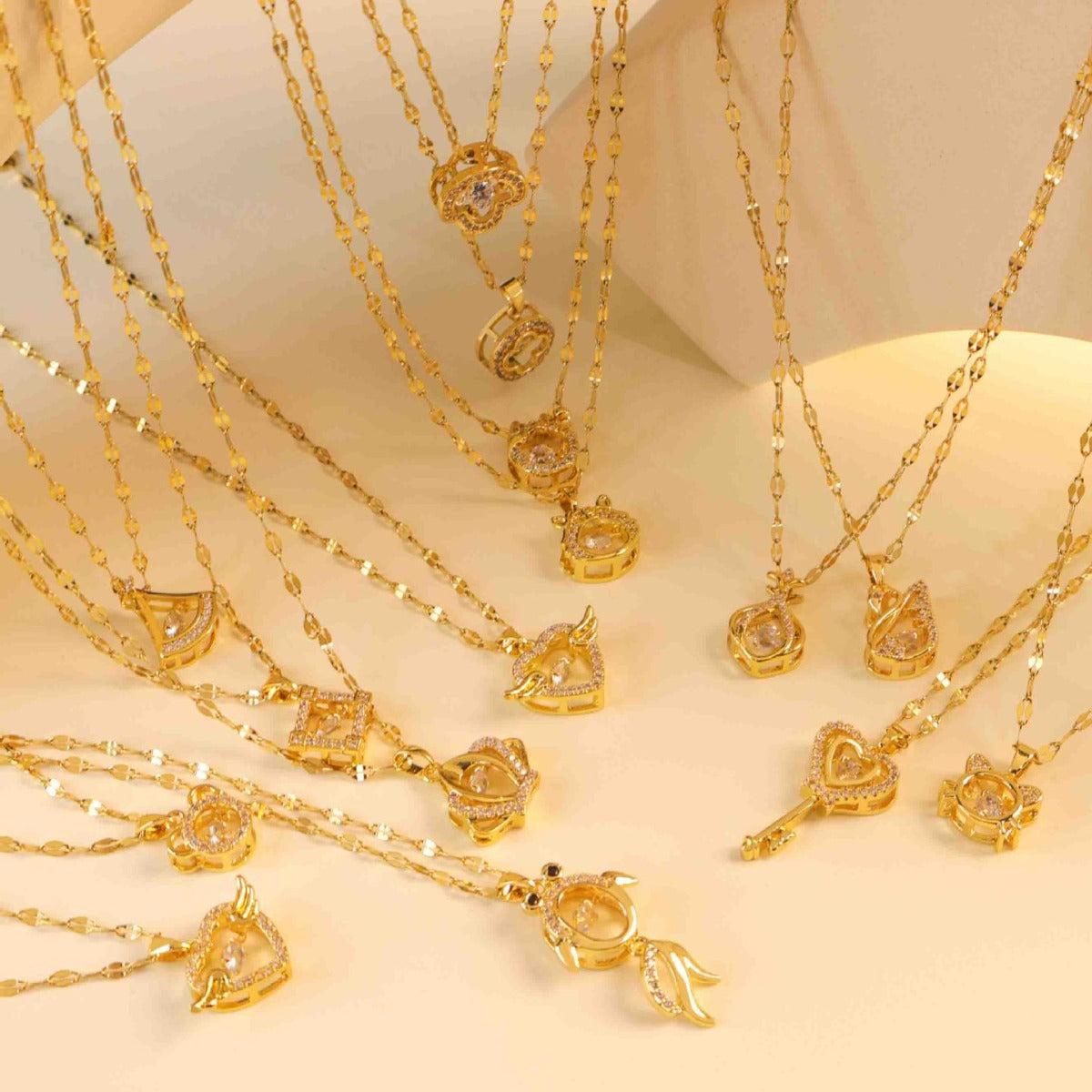 Female Summer Smart Heart Fashion High Sense Titanium Necklaces