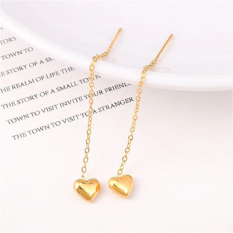 Women's Love Long Tassel Thread Artistic Temperament Ear Line