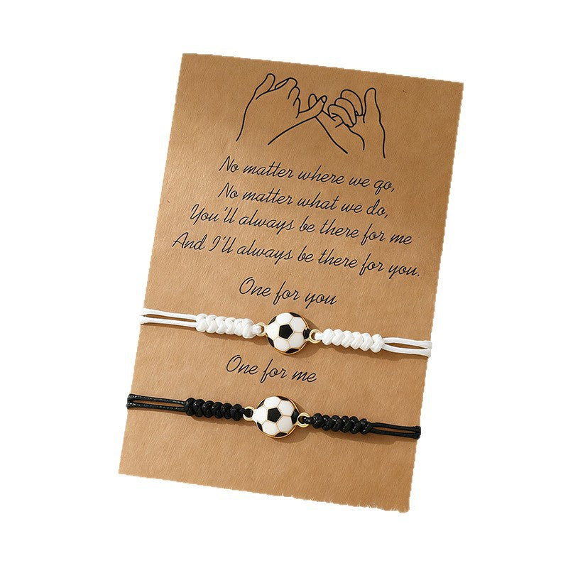 Dripping Oil Card Scale Knot Woven Hand Bracelet