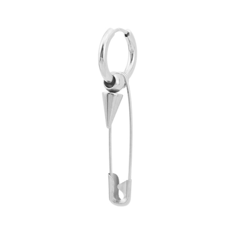 Women's & Men's Stainless Steel Personalized Pin Pointed Cone Unisex Style Titanium Ear Earrings