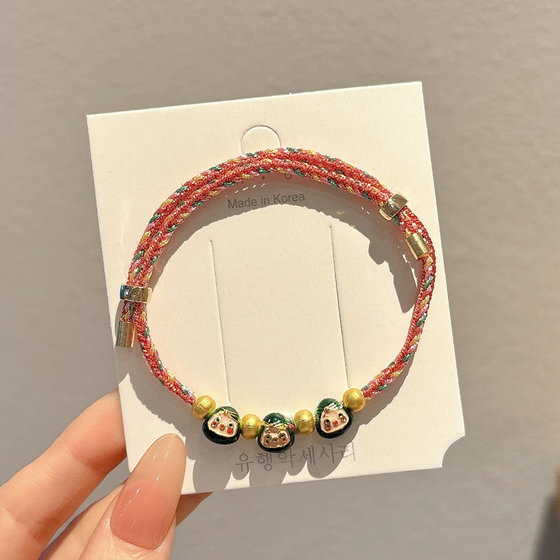 Small Gift Tassel Adjustable Red Rope Dragon Boat Festival Bracelet