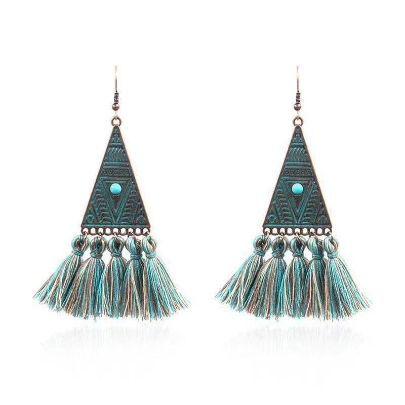 Thin Vintage Tassel Palace Style Ethnic Earrings