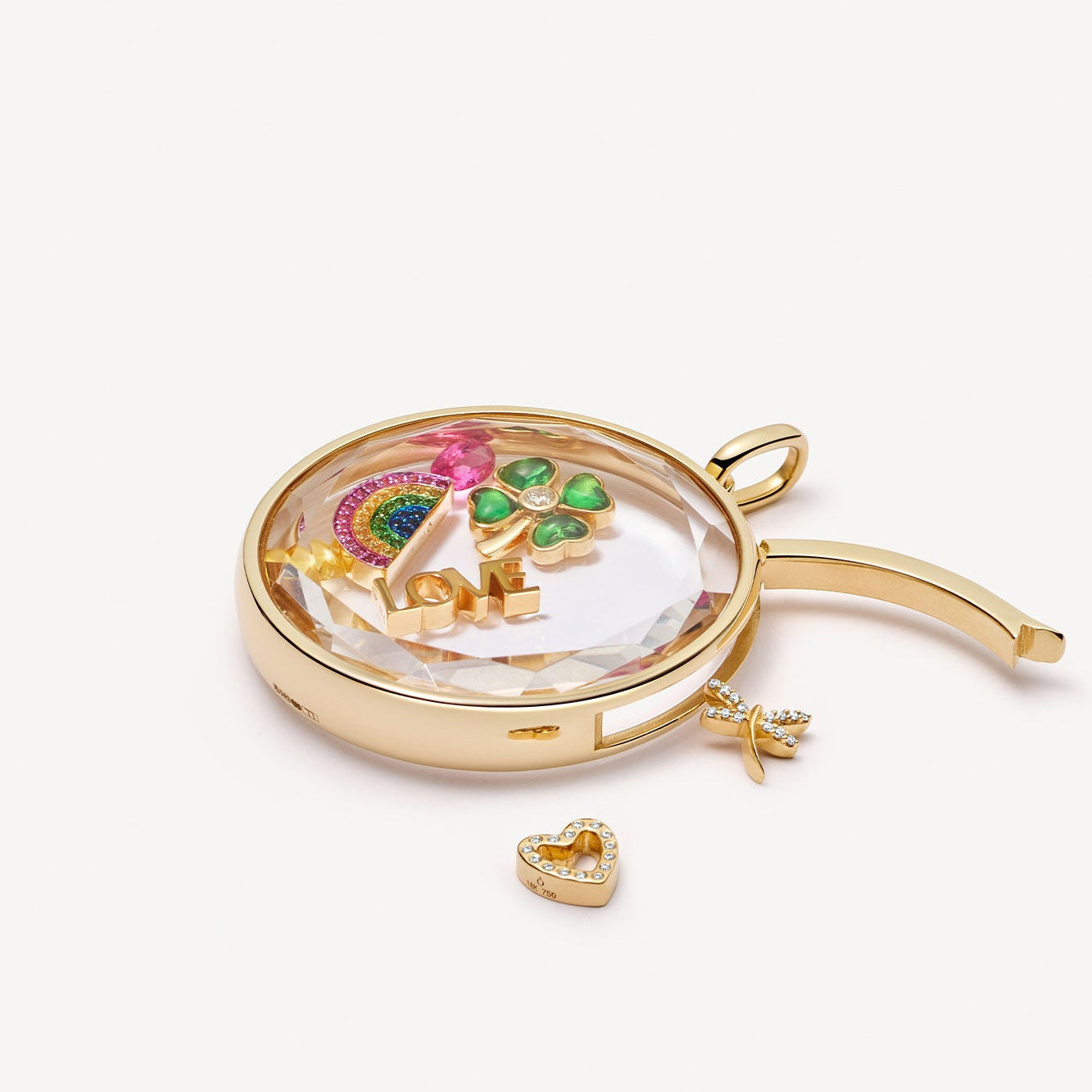 Personality Box Items Can Be Opened Closed Hollow Design Transparent Pendants