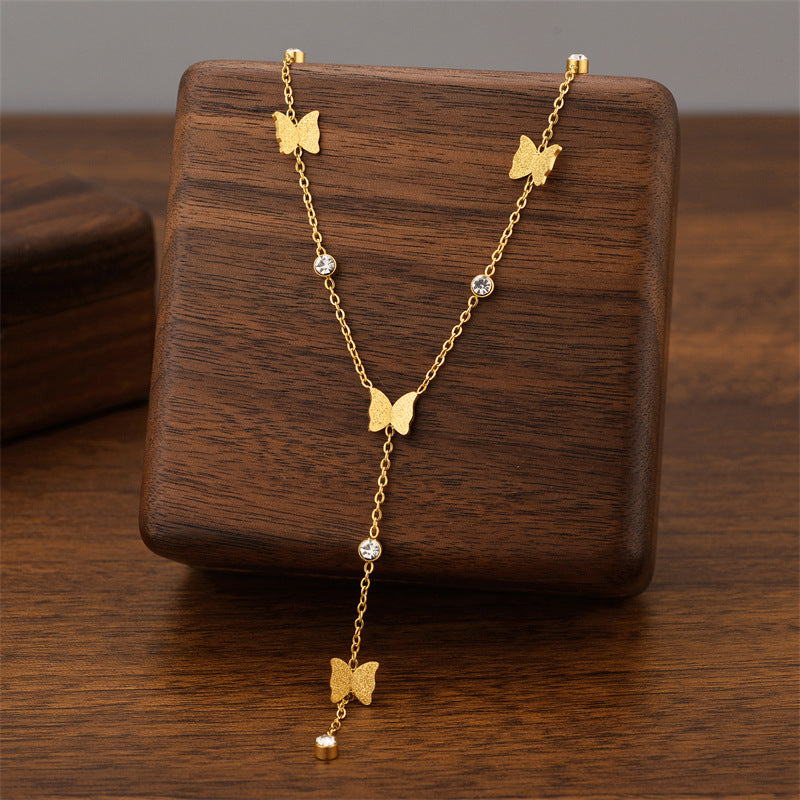 Titanium Steel Female Niche Simple Temperament Clavicle Pendants