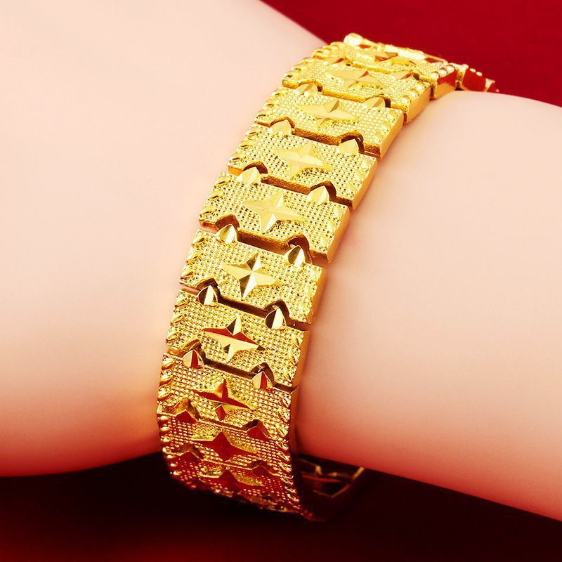 Women's & Men's Alluvial Gold Artificial Special Interest Light Luxury High-grade Wedding Watch Bracelet